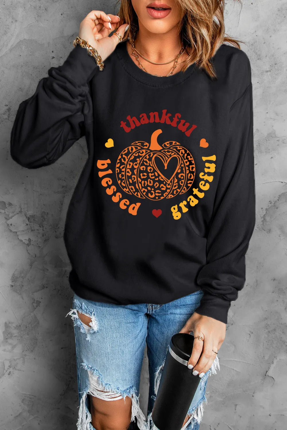 Pumpkin Graphic Sweatshirt