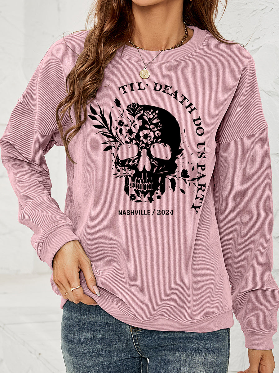 Till Death Do Us Party Graphic Sweatshirt In Multi Colors