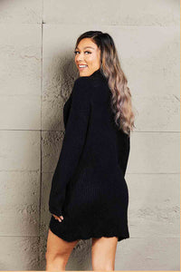 Harmony Turtleneck Sweater Dress In Multi Colors