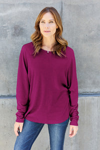 Cady Long Sleeve Top In Multi Colors