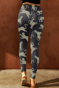 Animal Printed Distressed Leggings