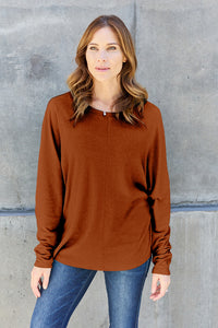 Cady Long Sleeve Top In Multi Colors