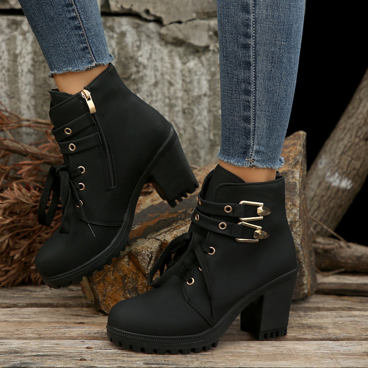 Eliana Block Heel Boots