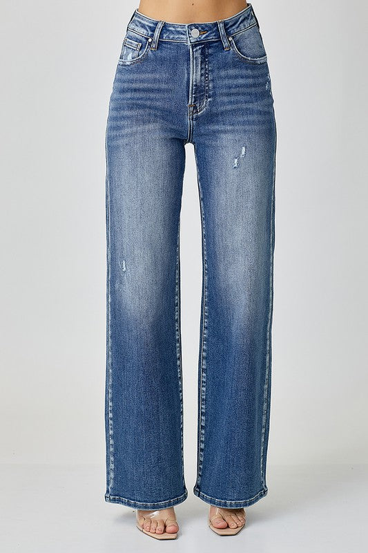 High Waist Jeans with Pockets