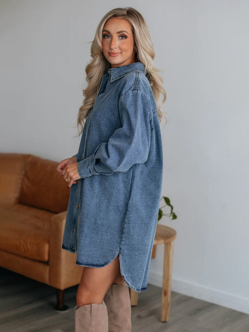 Juniper Button Up Denim Dress