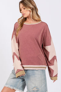 Myla French Terry Star Patch Sweatshirt