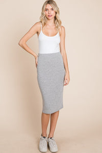 Mila Elastic Waist Pencil Skirt