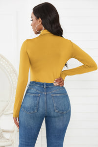 Zara Long Sleeve Turtleneck Bodysuit In 12 Colors