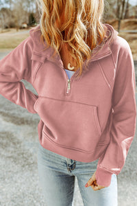 Ruth Half-Zip Thumbhole Hoodie In Multi Colors