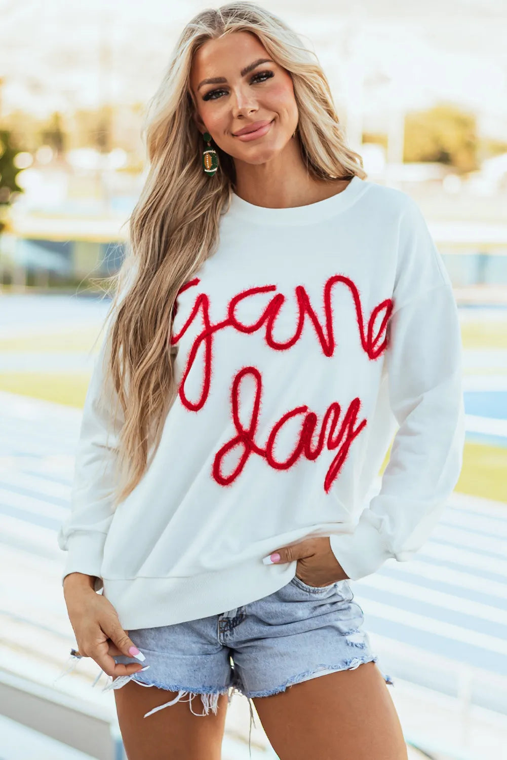 Game Day Sweatshirt In Multi Colors