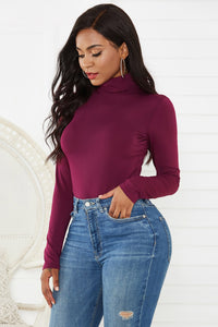 Zara Long Sleeve Turtleneck Bodysuit In 12 Colors