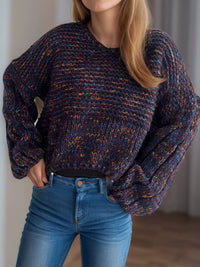 Josie Dropped Shoulder Sweater In Multi Colors