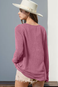 Notched Thumbhole Long Sleeve Tee