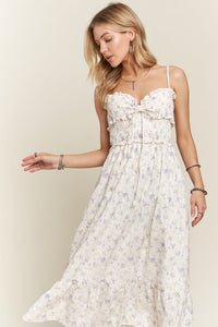 Dana Smocked Floral Sweetheart Neck Cami Dress