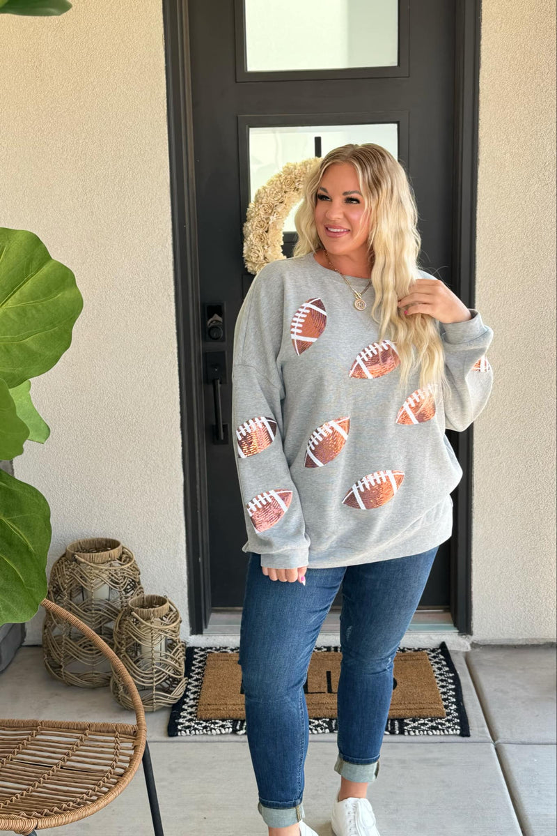 PREORDER: Game Day Sequin Football Pullover