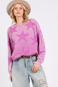 Mineral Wash Star Pattern Tee