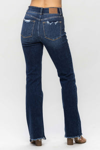 Ellie Judy Blue Frayed Hem Bootcut Jeans