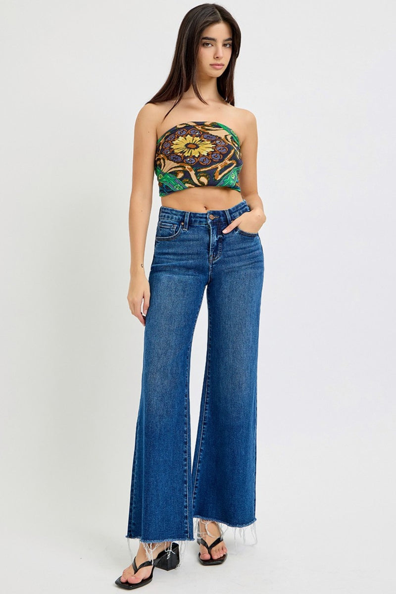 Emily Tummy Control High Rise Wide Leg Jeans