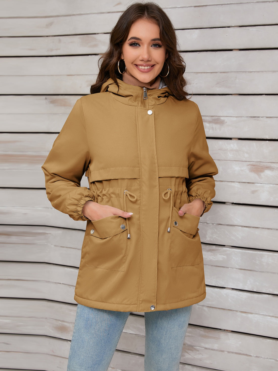 Ariella Drawstring Hooded Jacket