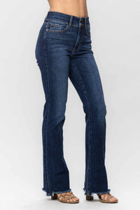 Ellie Judy Blue Frayed Hem Bootcut Jeans