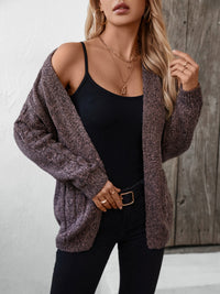 Juniper Cable-Knit Open Front Cardigan In Multi Colors