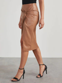 Ivy Twist Detail High Waist Skirt