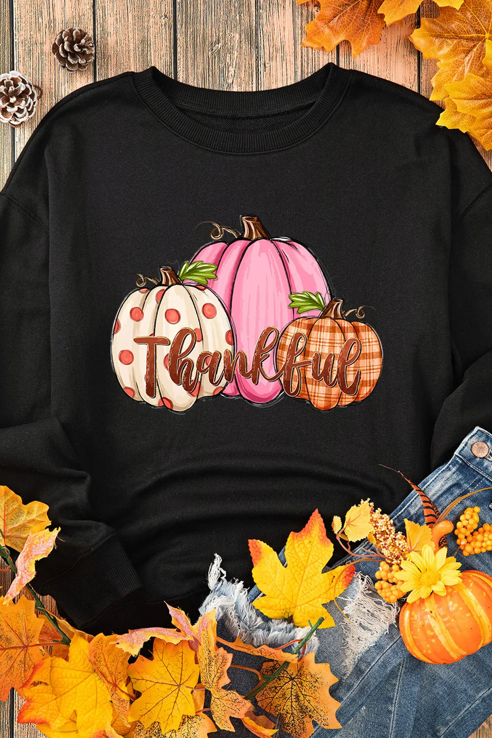 Thankful Pumpkin Graphic Sweatshirt