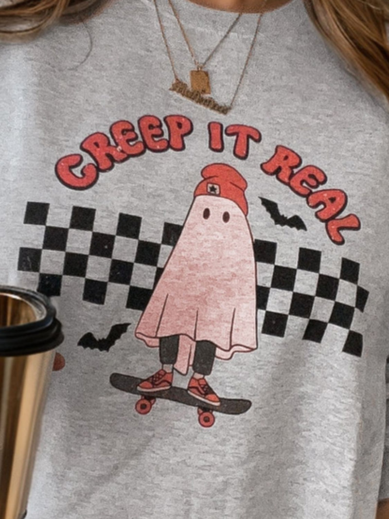 Plus Size Creep It Real Graphic Sweatshirt