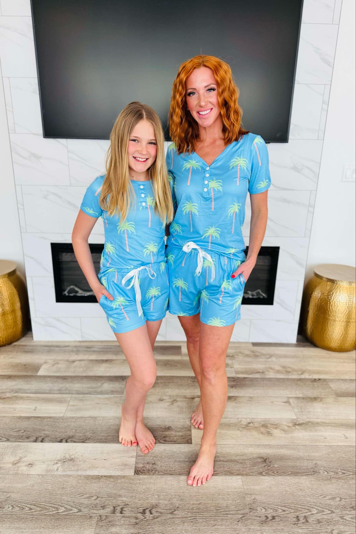 PREORDER: Matching Short Pajamas in Palm Trees