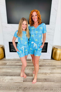 PREORDER: Matching Short Pajamas in Palm Trees