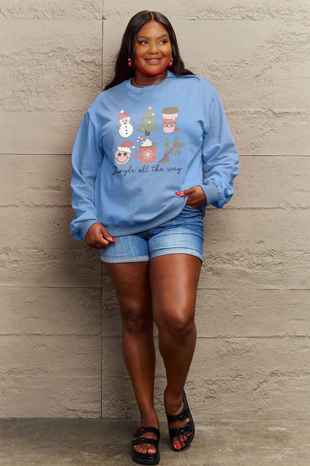 Jingle All The Way Sweatshirt In Multi Colors