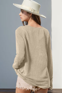 Notched Thumbhole Long Sleeve Tee