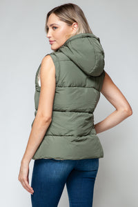 Emery Snap and Zip Closure Hooded Vest