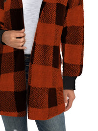 Isabella Plaid Hooded Coat In Multi Colors