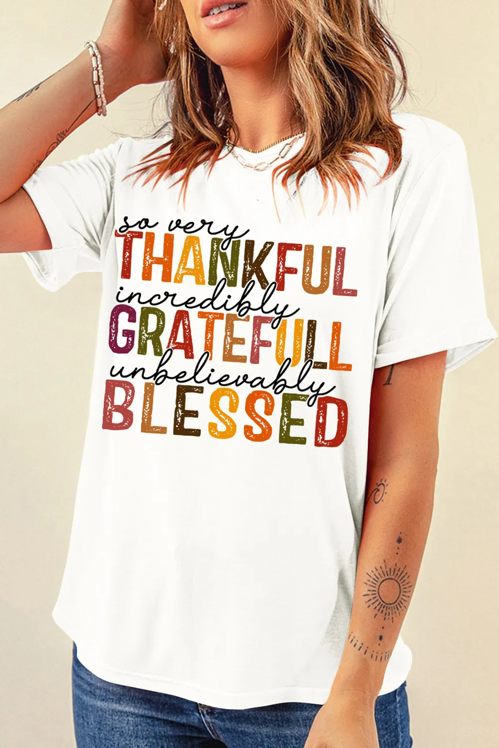 Thankful Grateful Blessed Graphic Tee