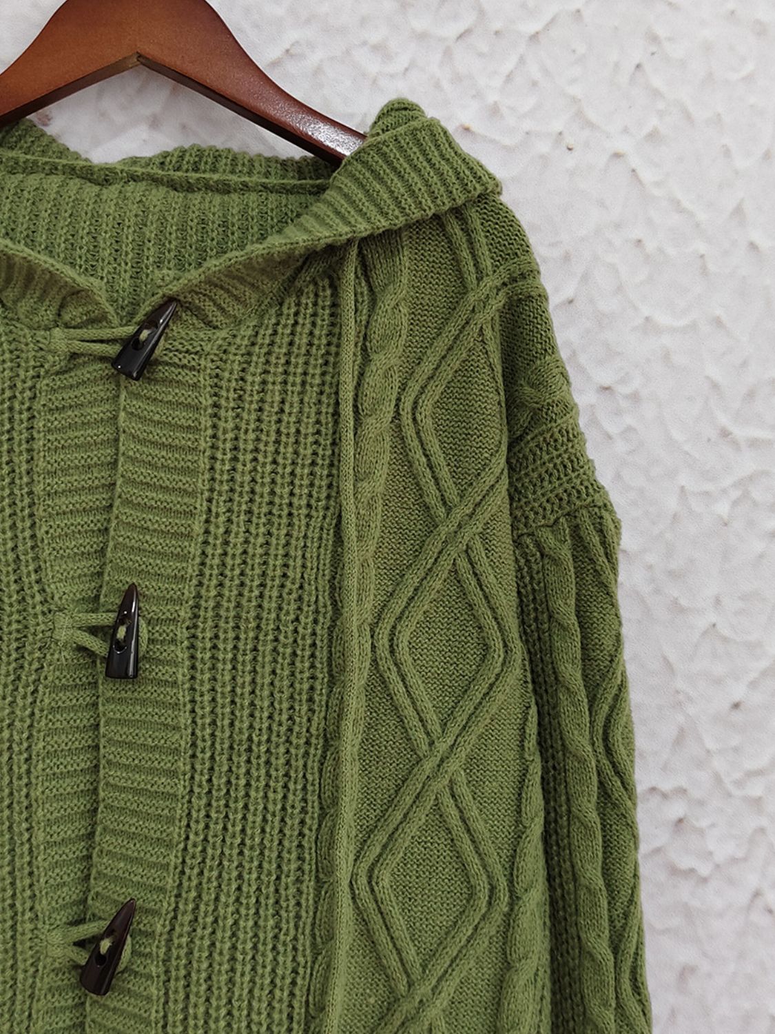 Aria Cable-Knit Hooded Cardigan