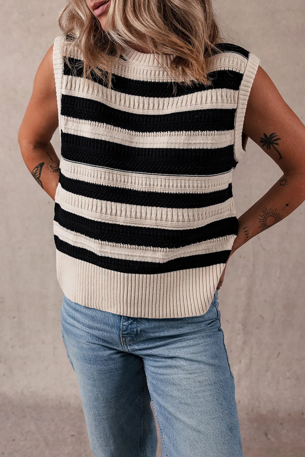 Charlotte Color Block Sweater Vest