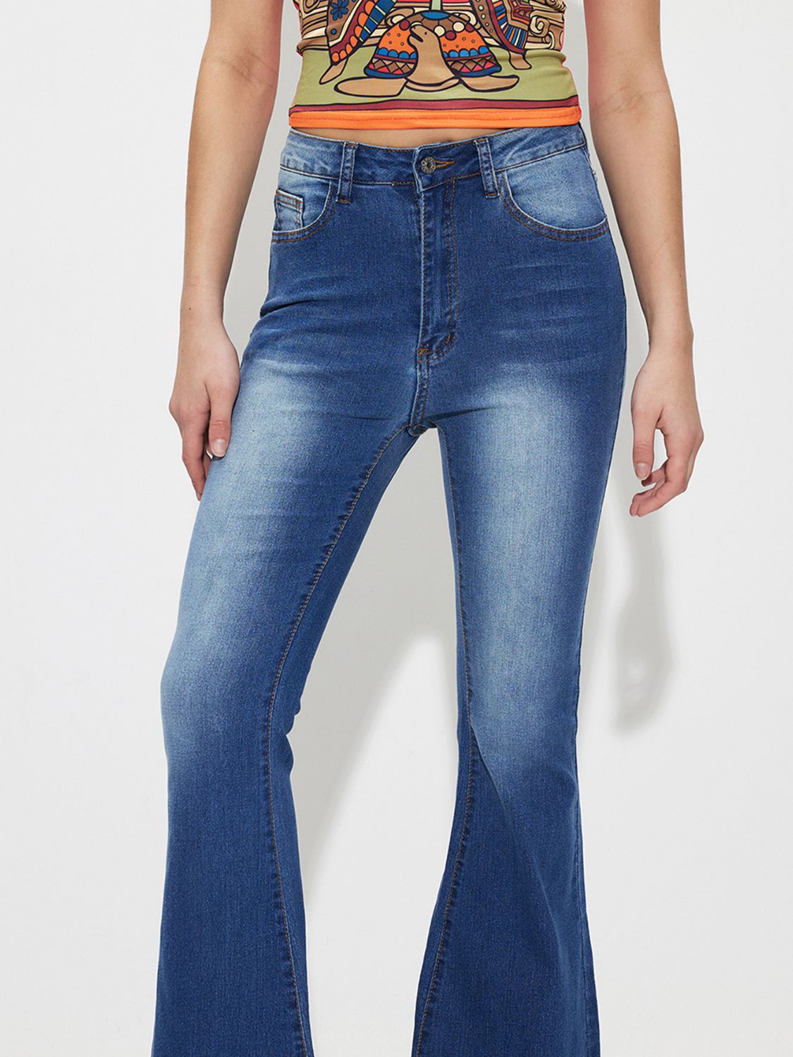 Teagan Mid-Rise Waist Bootcut Jeans