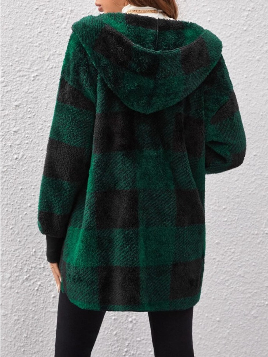 Isabella Plaid Hooded Coat In Multi Colors