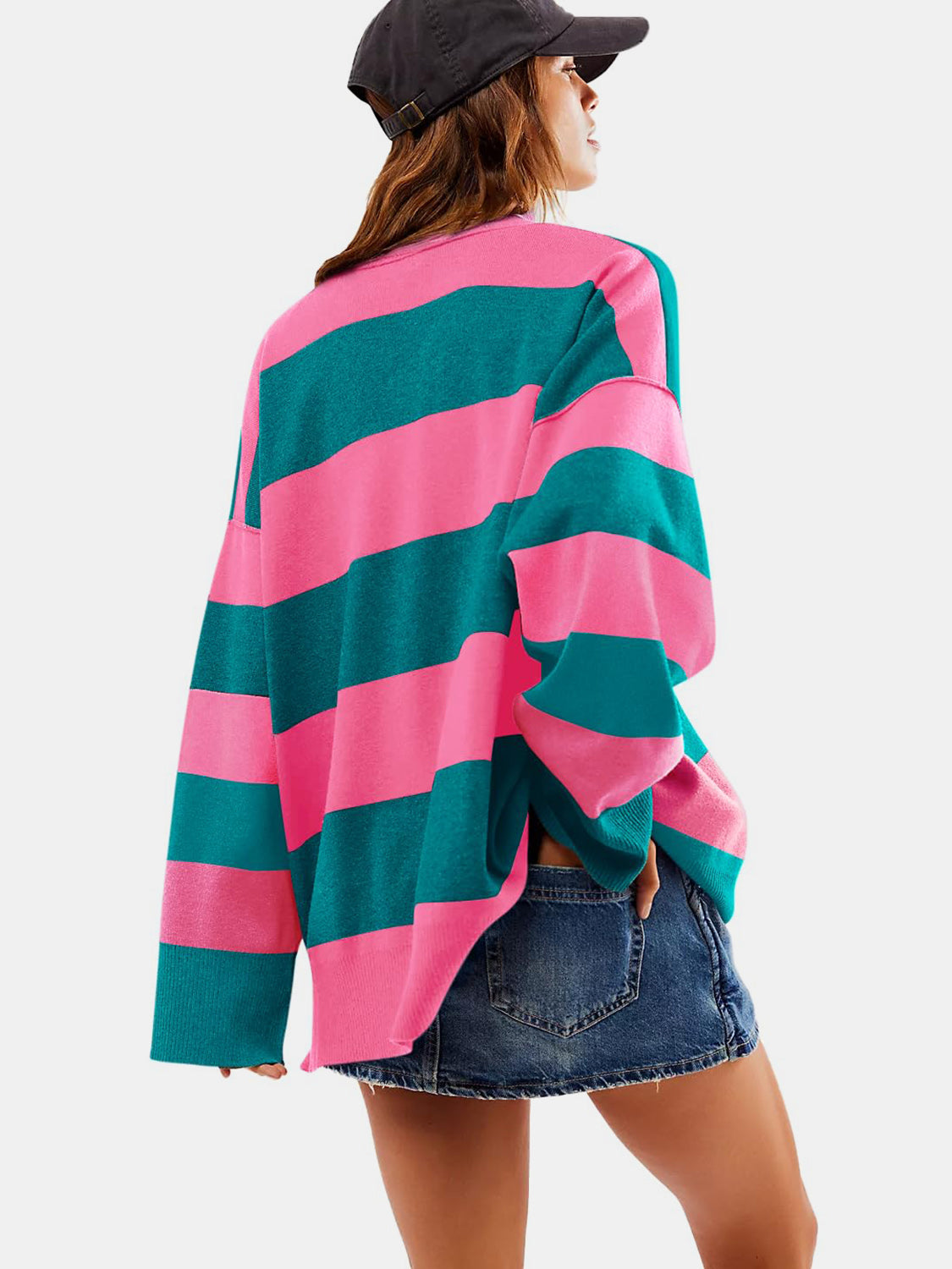 Wren Color Block Half Zip Sweater In Multi Colors