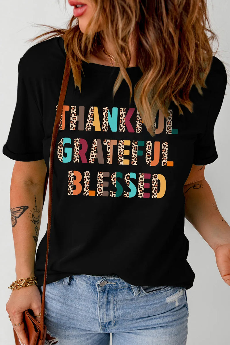 Thankful Grateful Blessed Graphic Tee