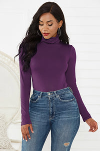 Zara Long Sleeve Turtleneck Bodysuit In 12 Colors