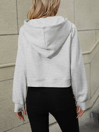 Zayla Raglan Sleeve Zip-Up Hoodie with Pocket