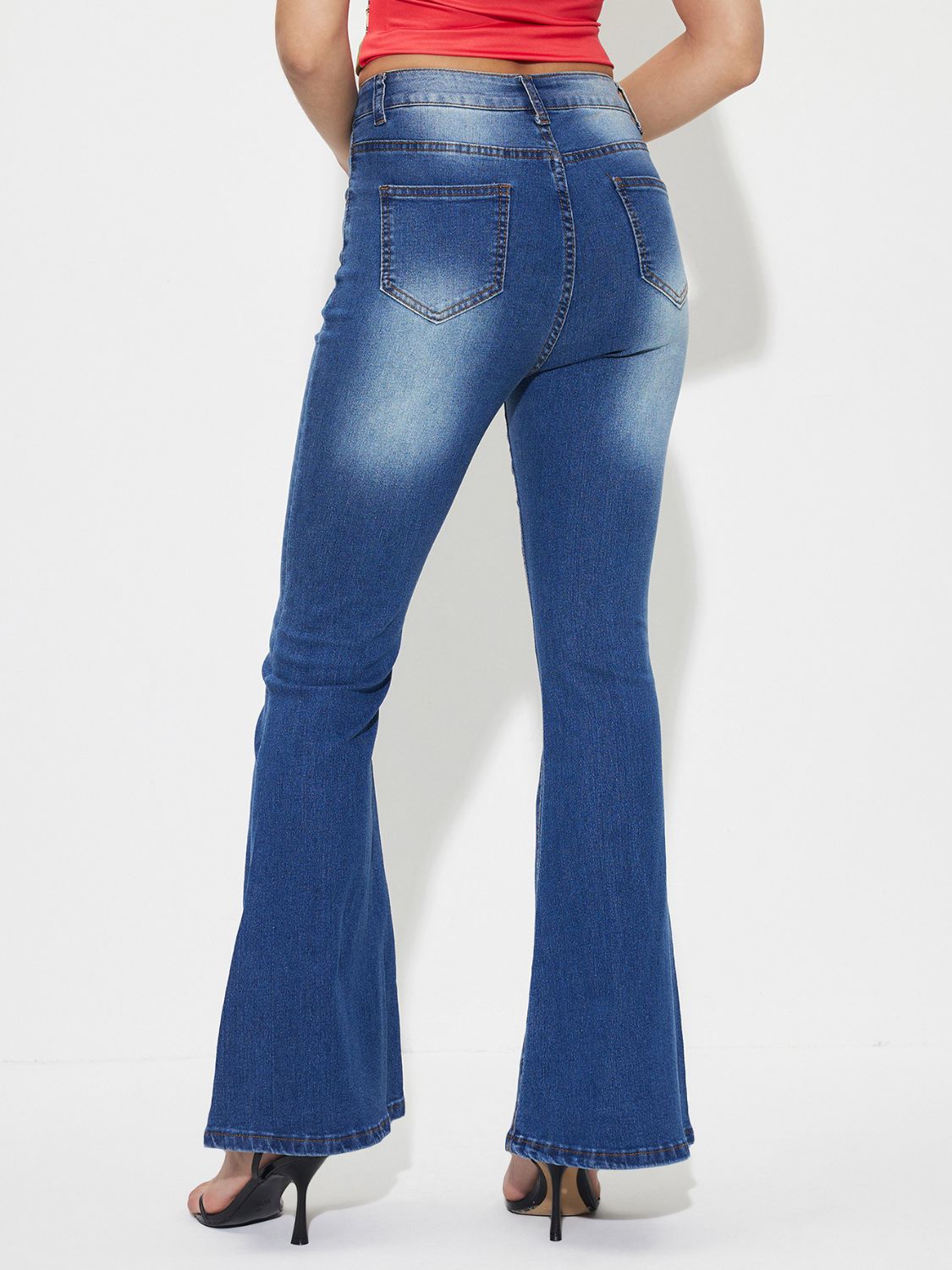 Teagan Mid-Rise Waist Bootcut Jeans