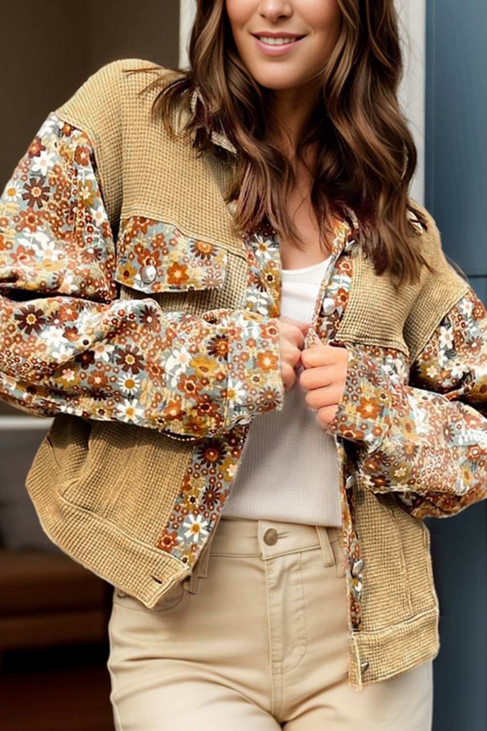 Skylar Floral Buttoned Jacket