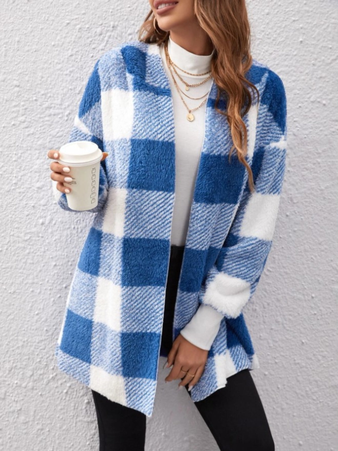 Isabella Plaid Hooded Coat In Multi Colors