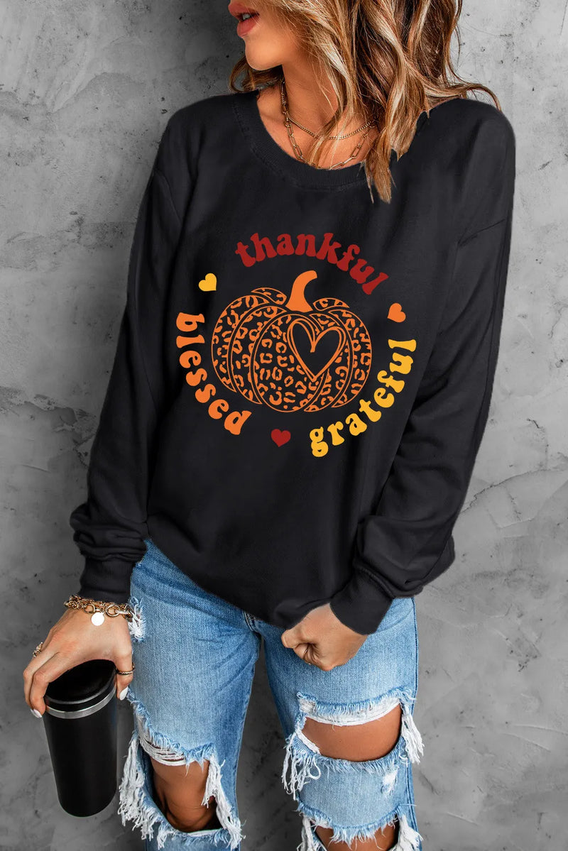 Pumpkin Graphic Sweatshirt