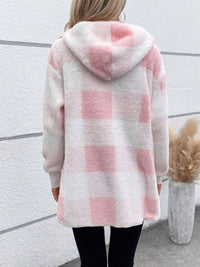 Isabella Plaid Hooded Coat In Multi Colors