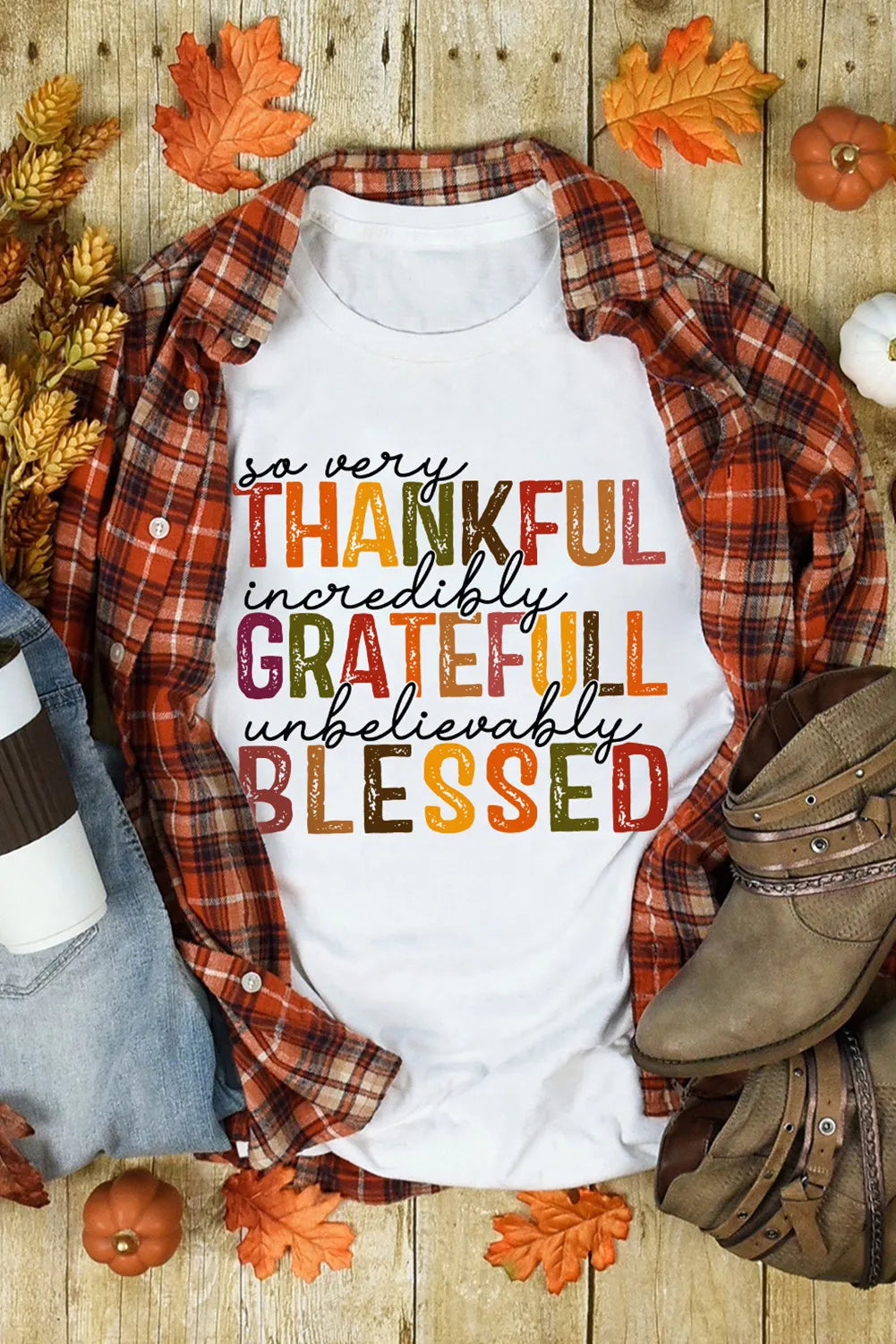 Thankful Grateful Blessed Graphic Tee