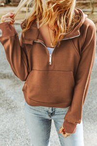 Ruth Half-Zip Thumbhole Hoodie In Multi Colors